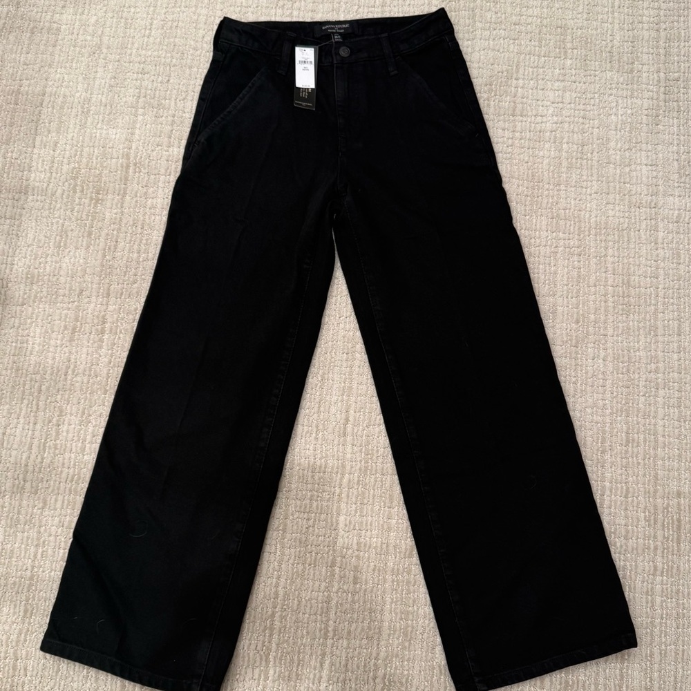 🆕 Banana Republic Black Wide-Leg Pants